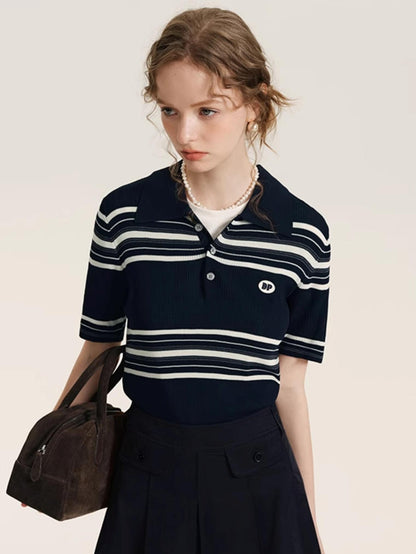 Slim Striped Polo T-Shirt