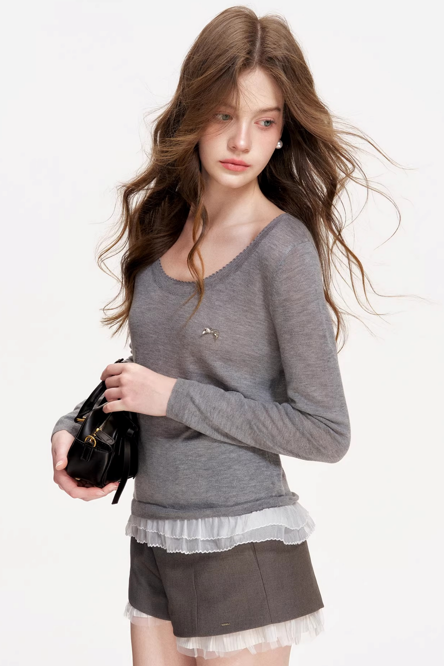 Misty Morning Lace Wool Sweater