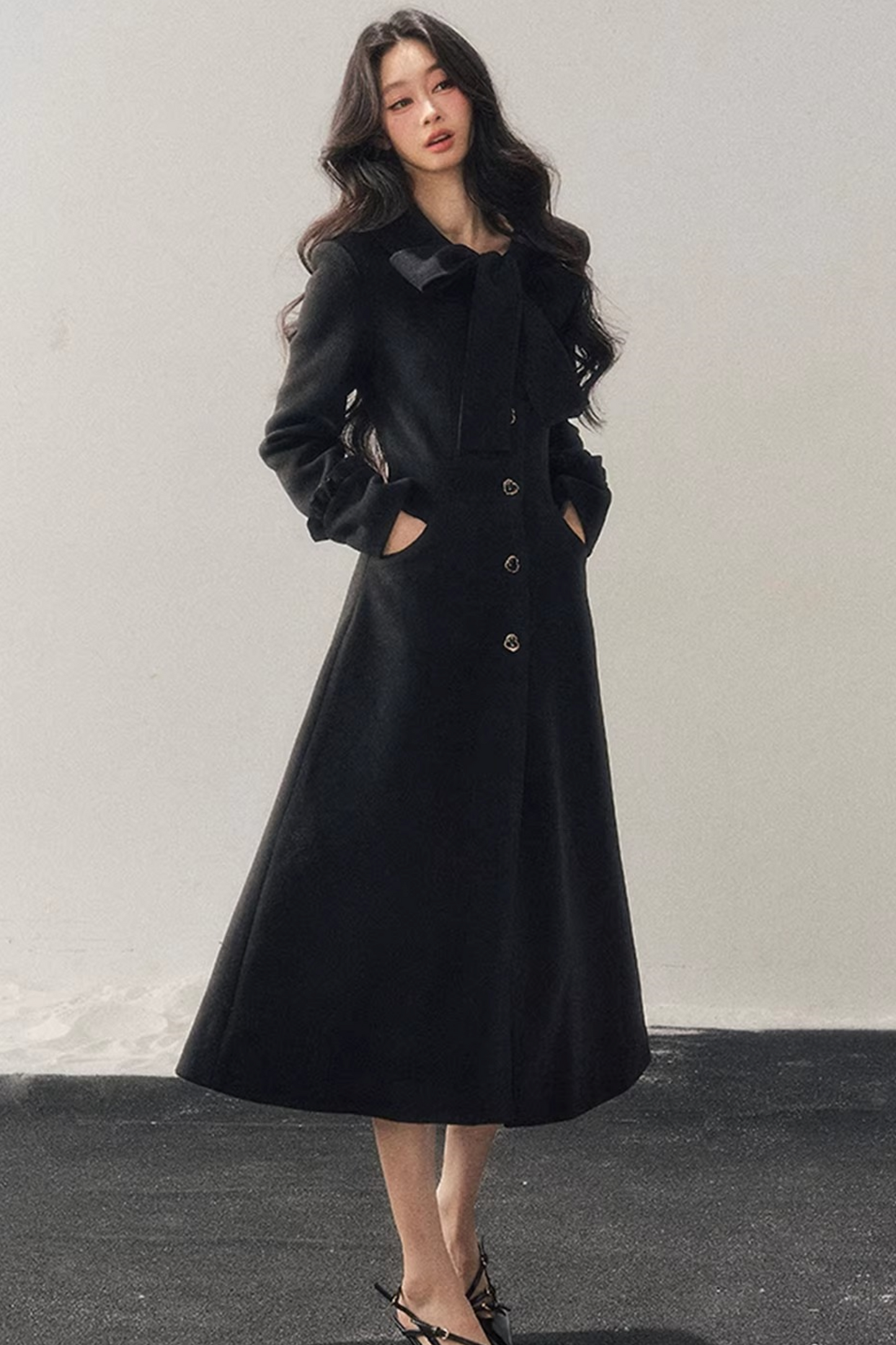 Hepburn Quilted Woolen Coat