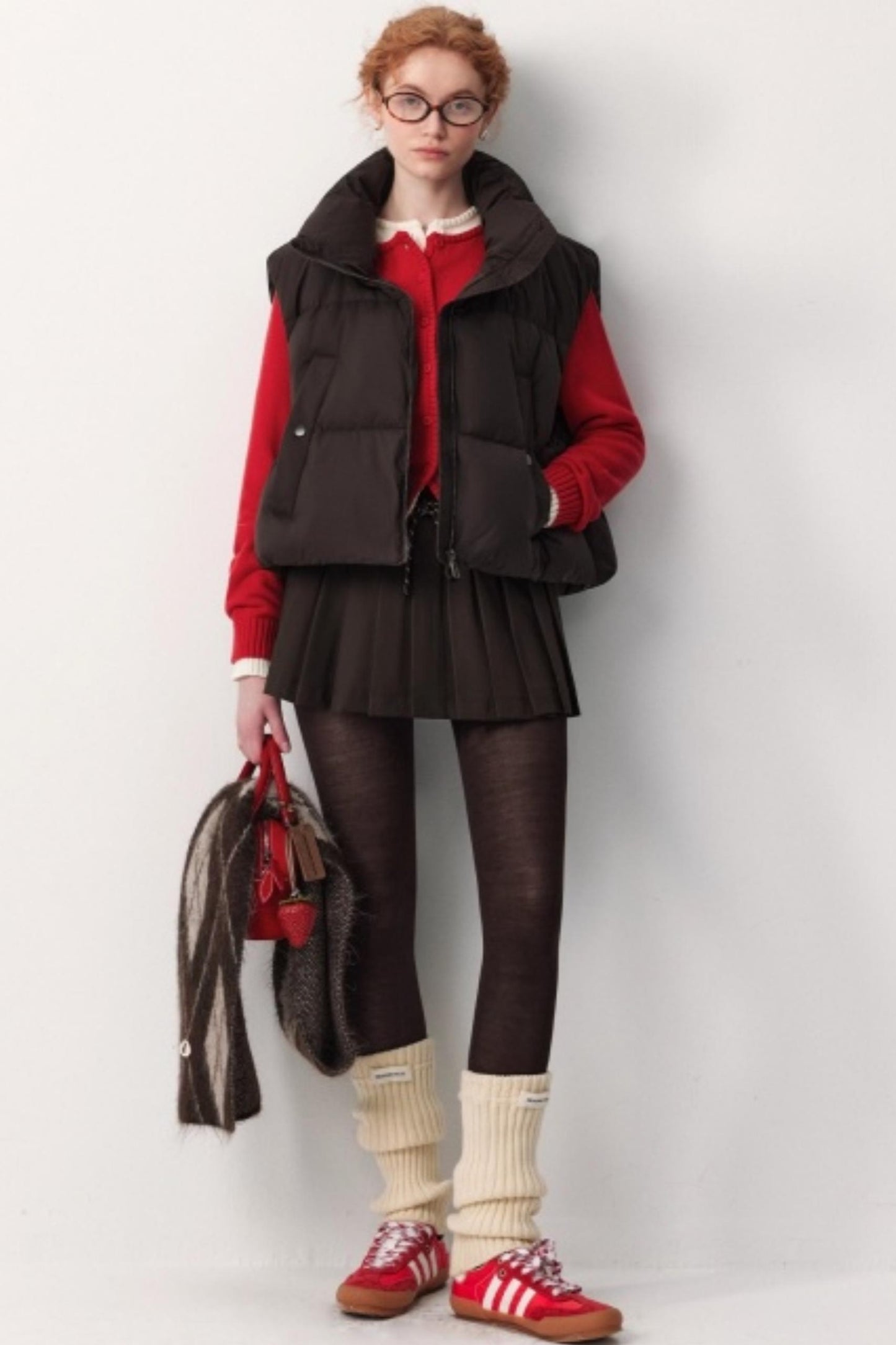 Coffee-Colored Down Vest