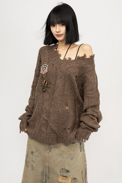 American Wool V-neck Top