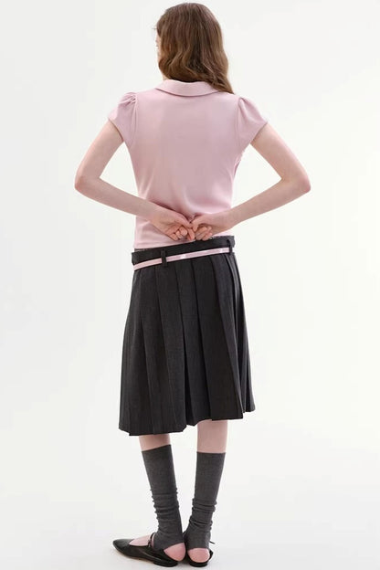 Pink Bud Doll Collar Top
