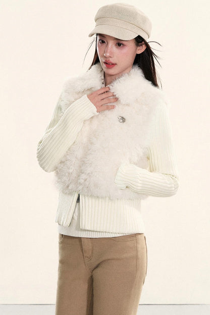 Velvet Fur Patchwork Jacket