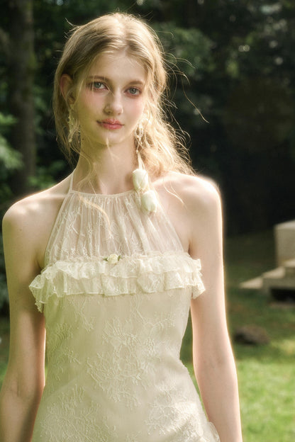 Wave Lace Mini Dress