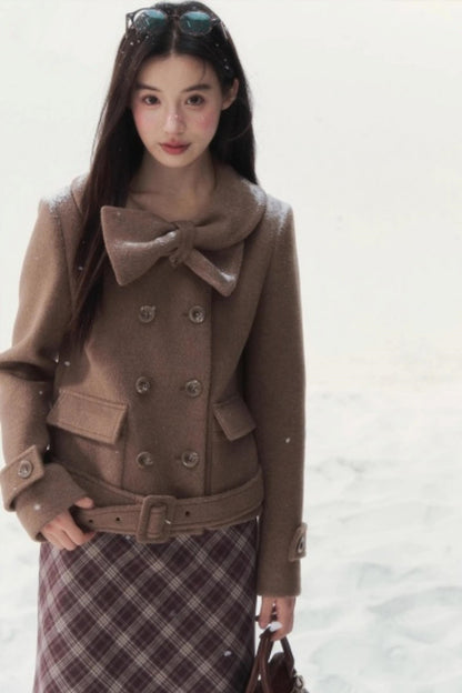 Vintage Double-Breasted Winter Coat