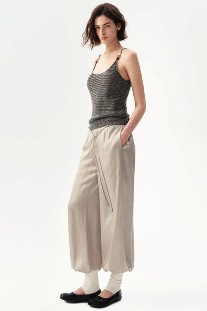 Silk Satin French Pants