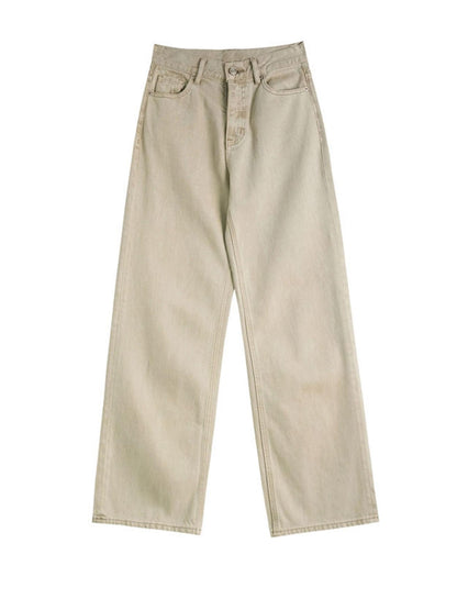 High-Waisted Tencel Straight Pants