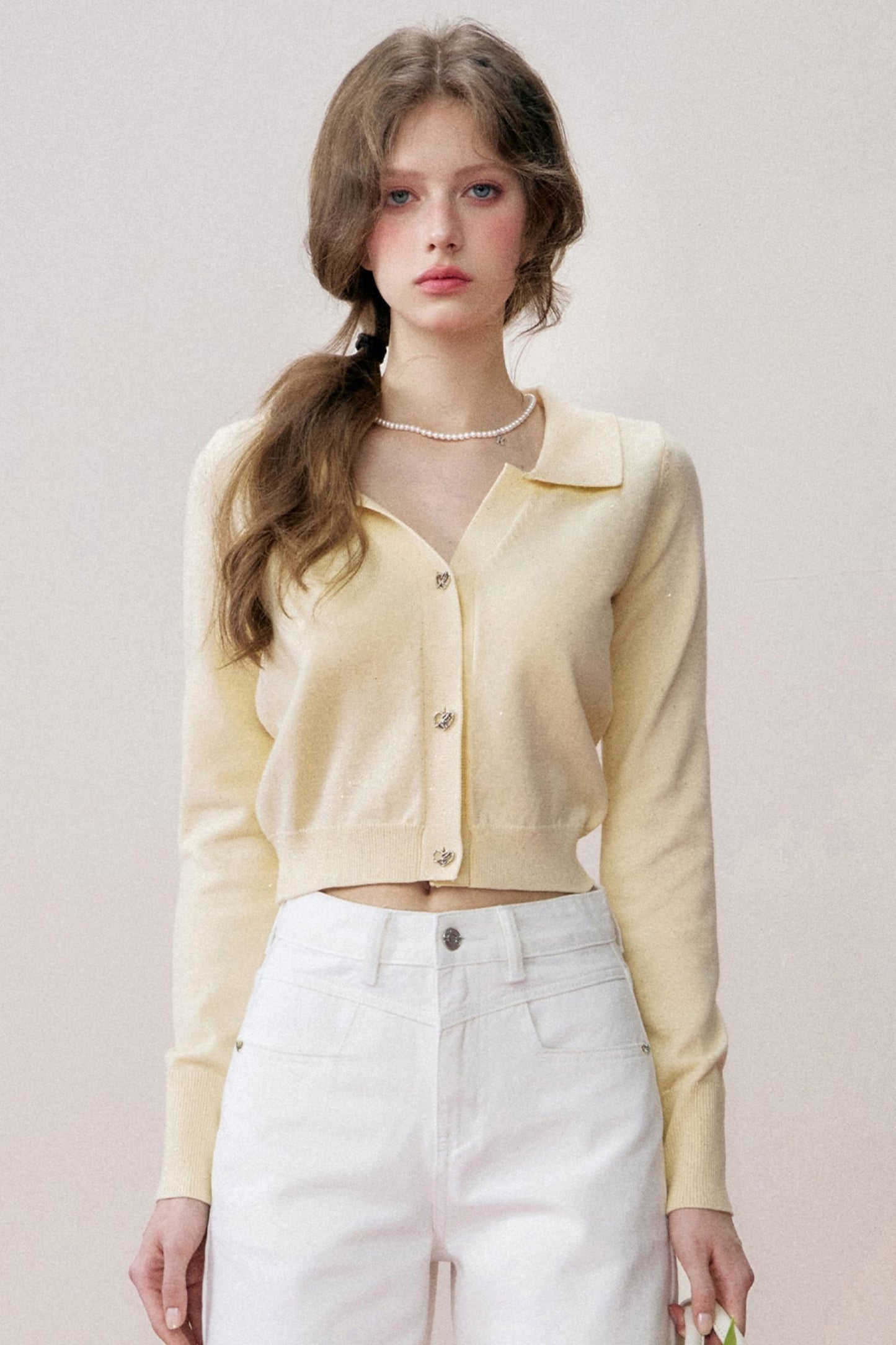 Narcissus Yellow Glow Knit Cardigan