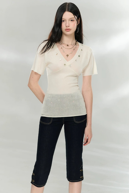 Waist-Cinching Knitted Top