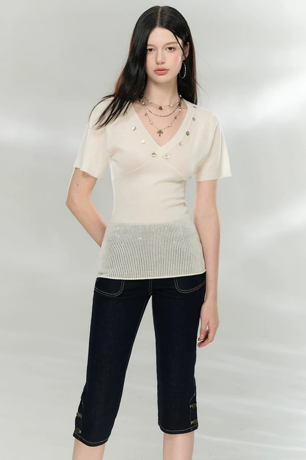 Waist-Cinching Knitted Top