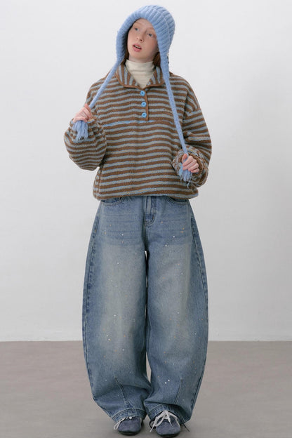 Sea Salt Striped Wool Sweater