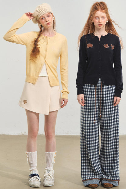 Fun Patch Embroidered Cardigan
