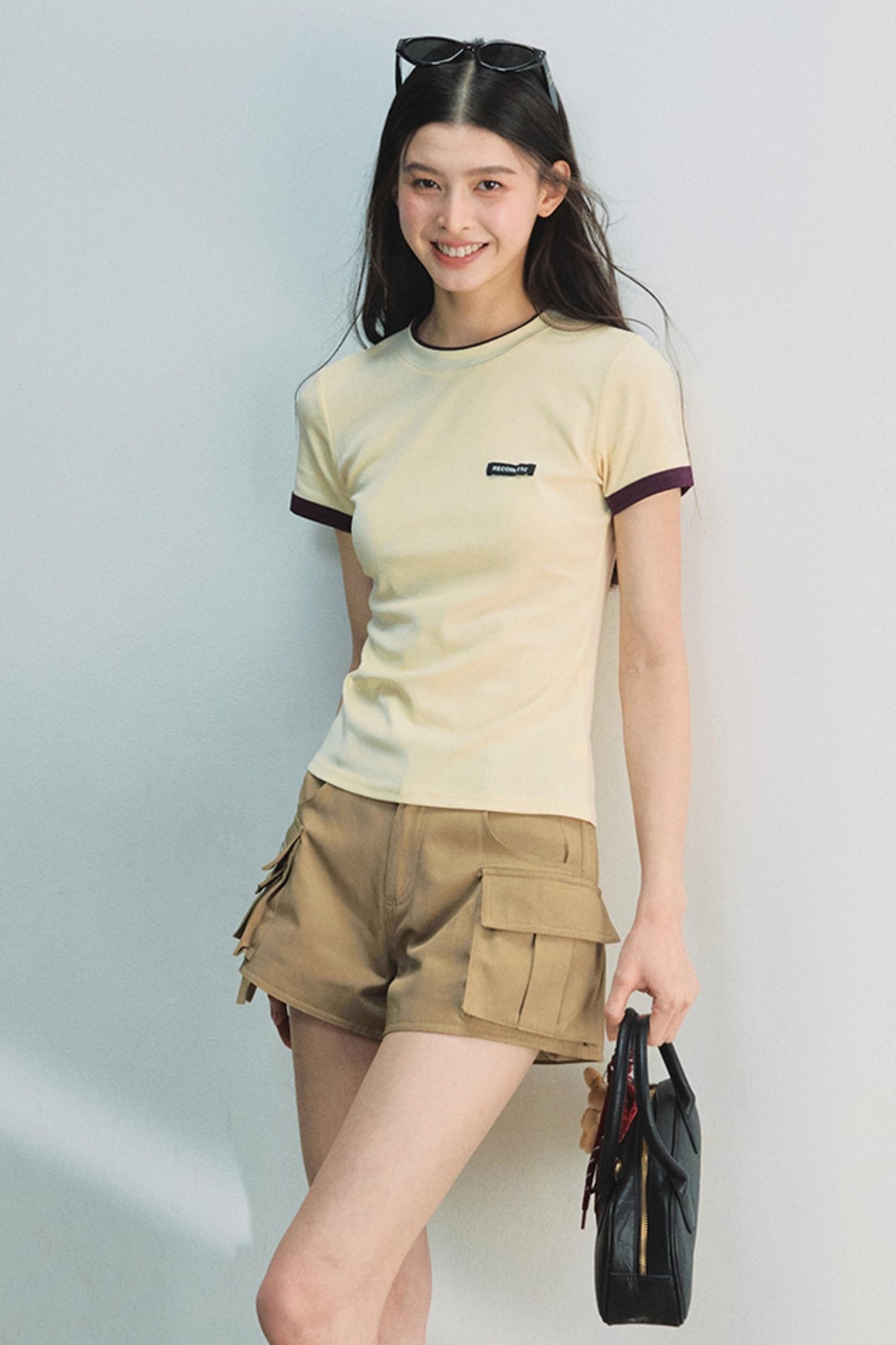 Miu Colorblock Waist Tee