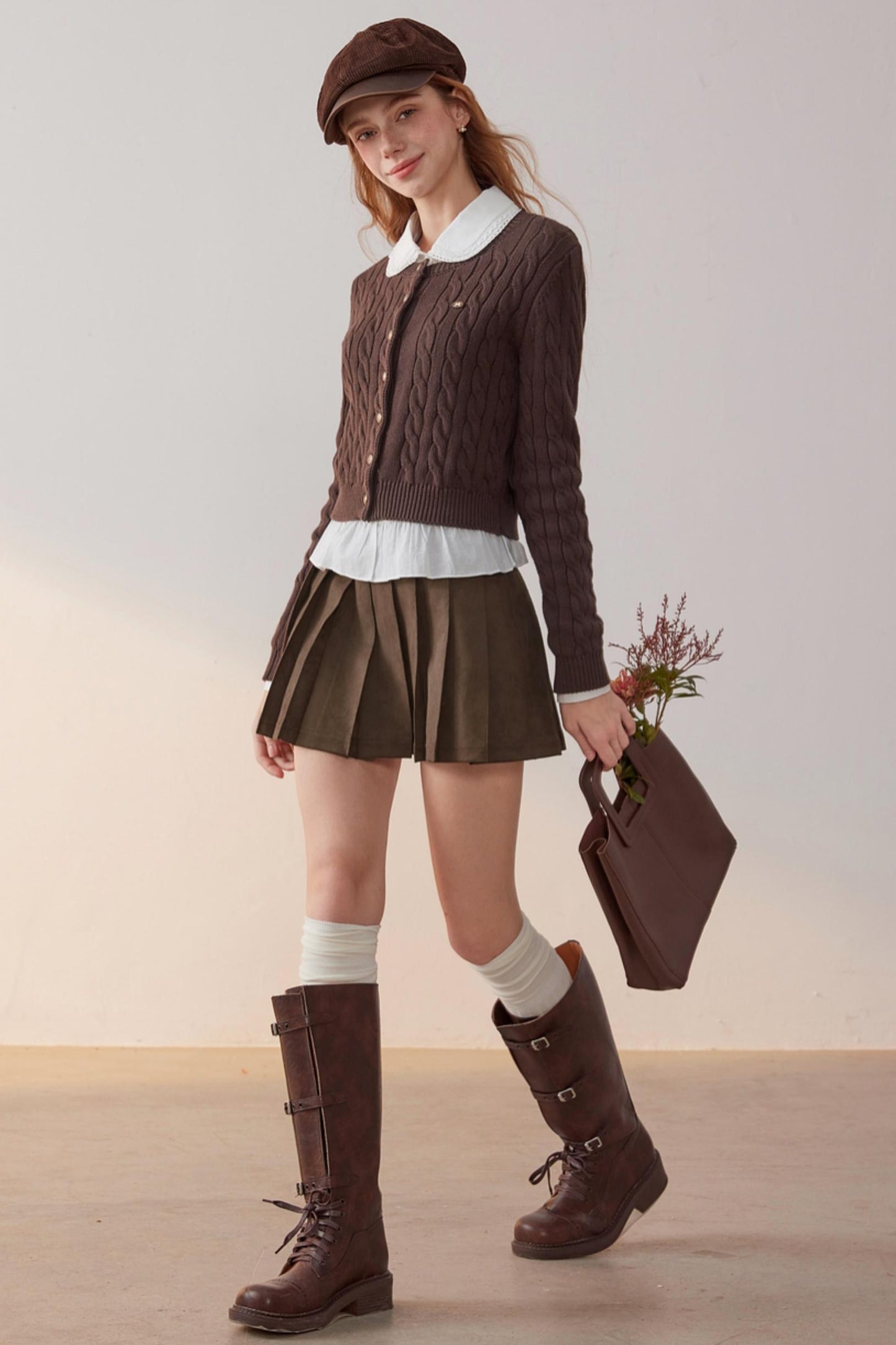 Metal Buckle Knitted Sweater