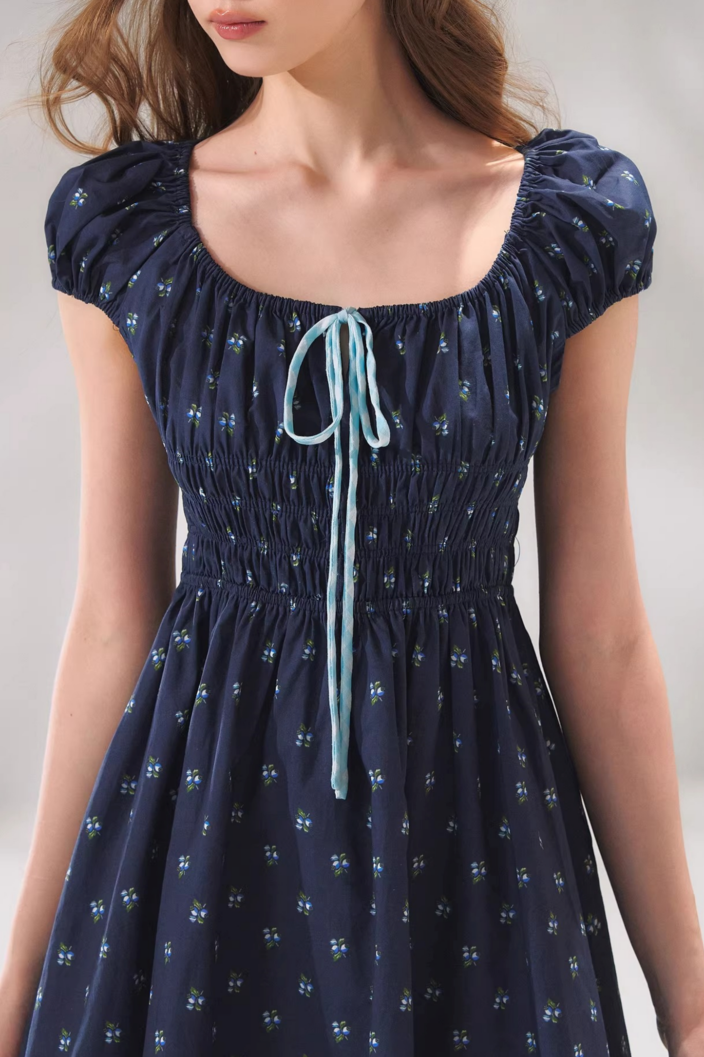 Floral Bow Long Dress