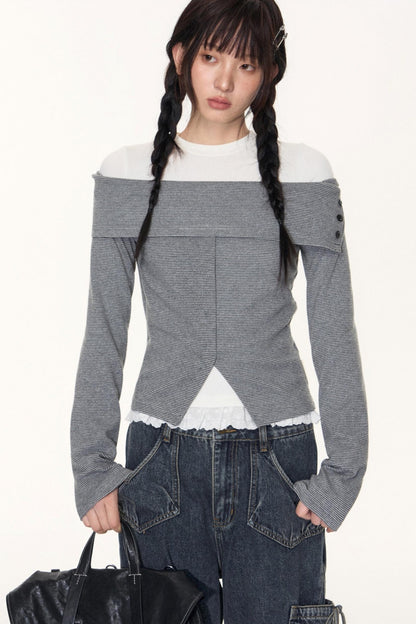 Striped Long Sleeve Top Set-Up