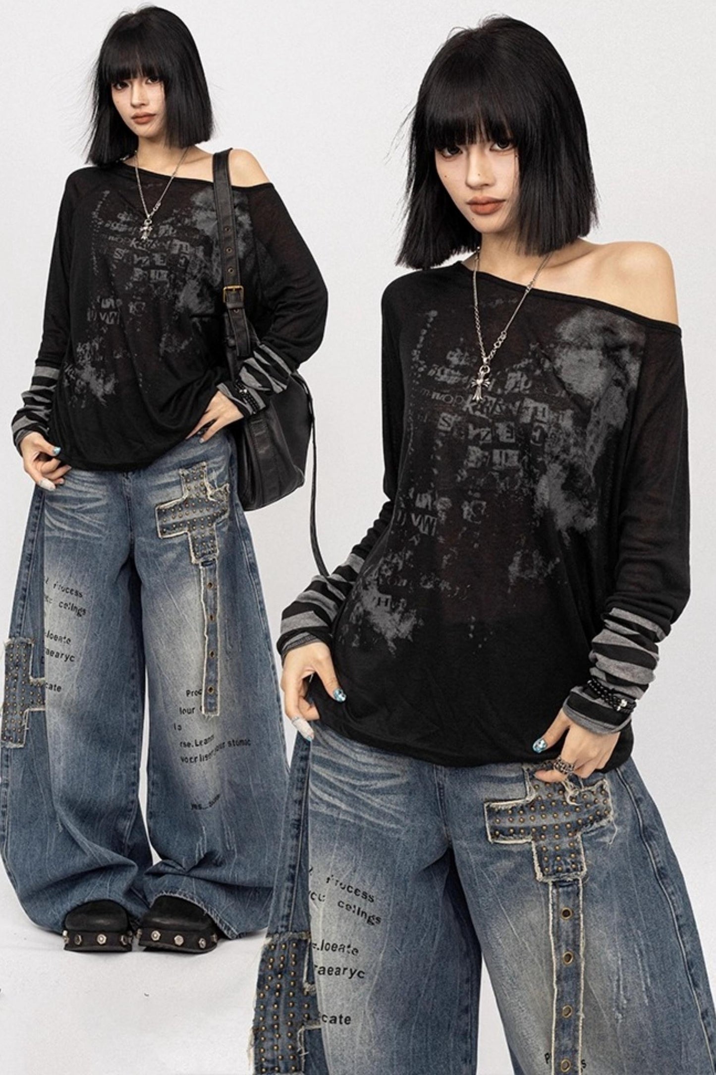 Sweet Spice Girl Off-the-Shoulder Black Top