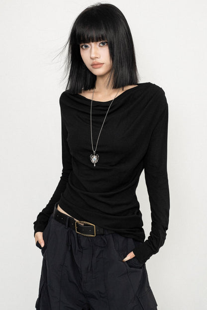 Korean Irregular Slim Top