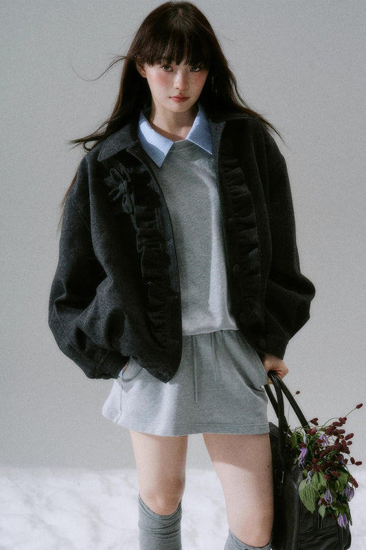 Handmade Floral Woolen Jacket