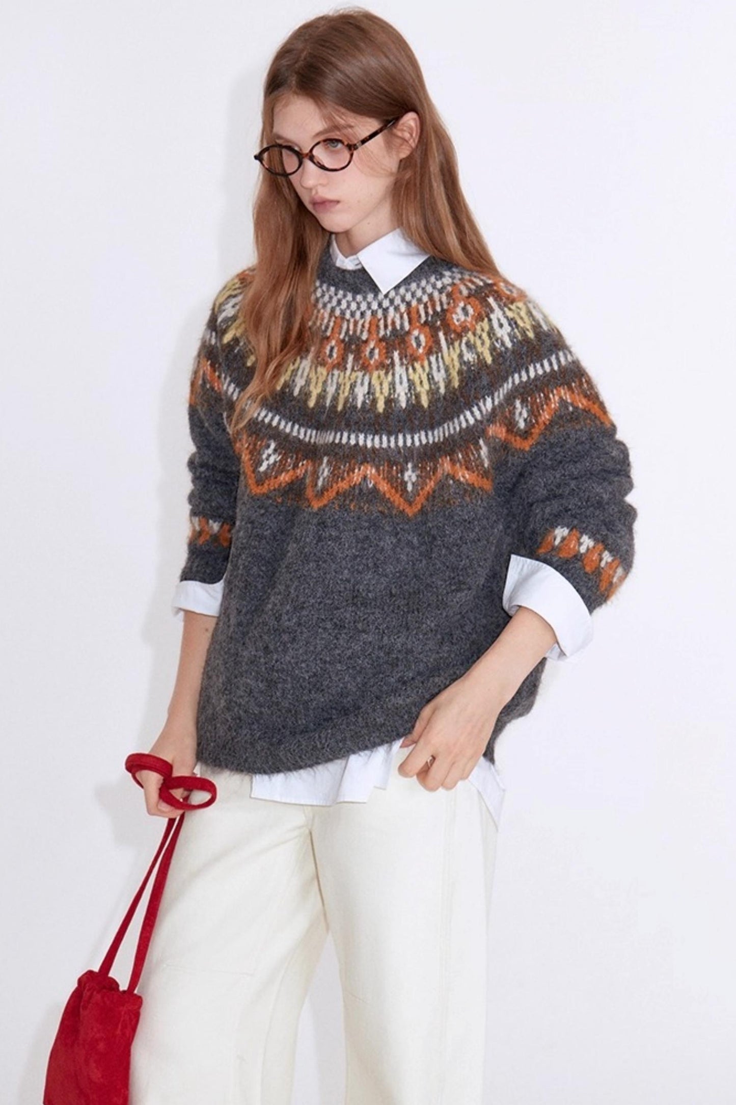 Fair Isle Jacquard Wool Sweater
