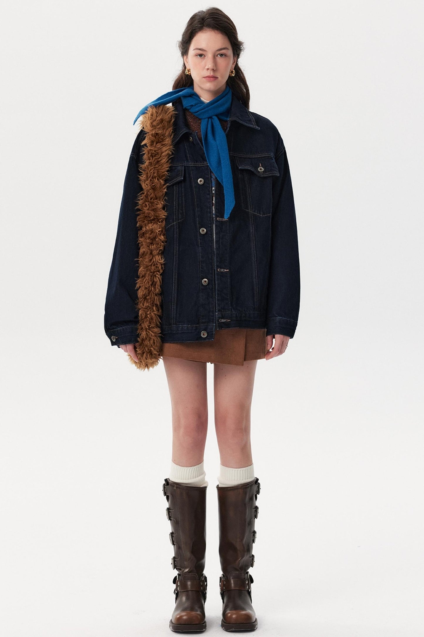 Classic Denim Lapel Jacket