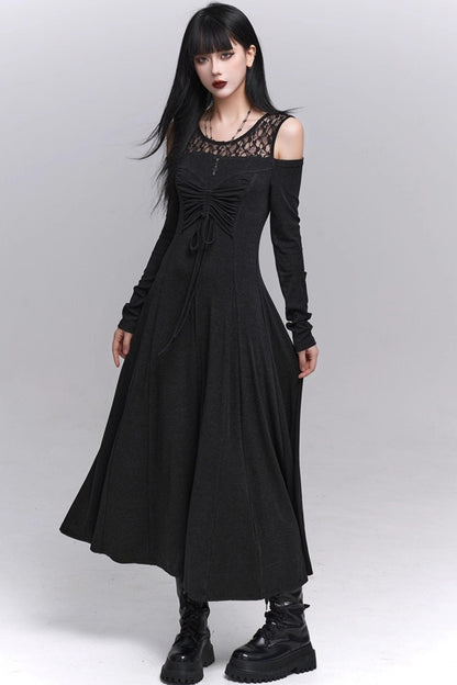 Black Long Sleeve Maxi Dress