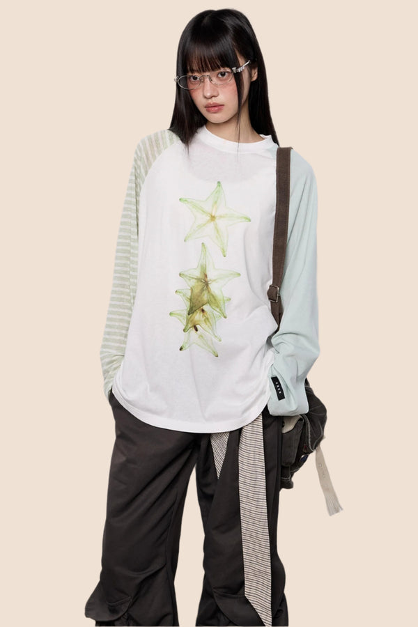 Summer Stripe Long Sleeve T-Shirt Top