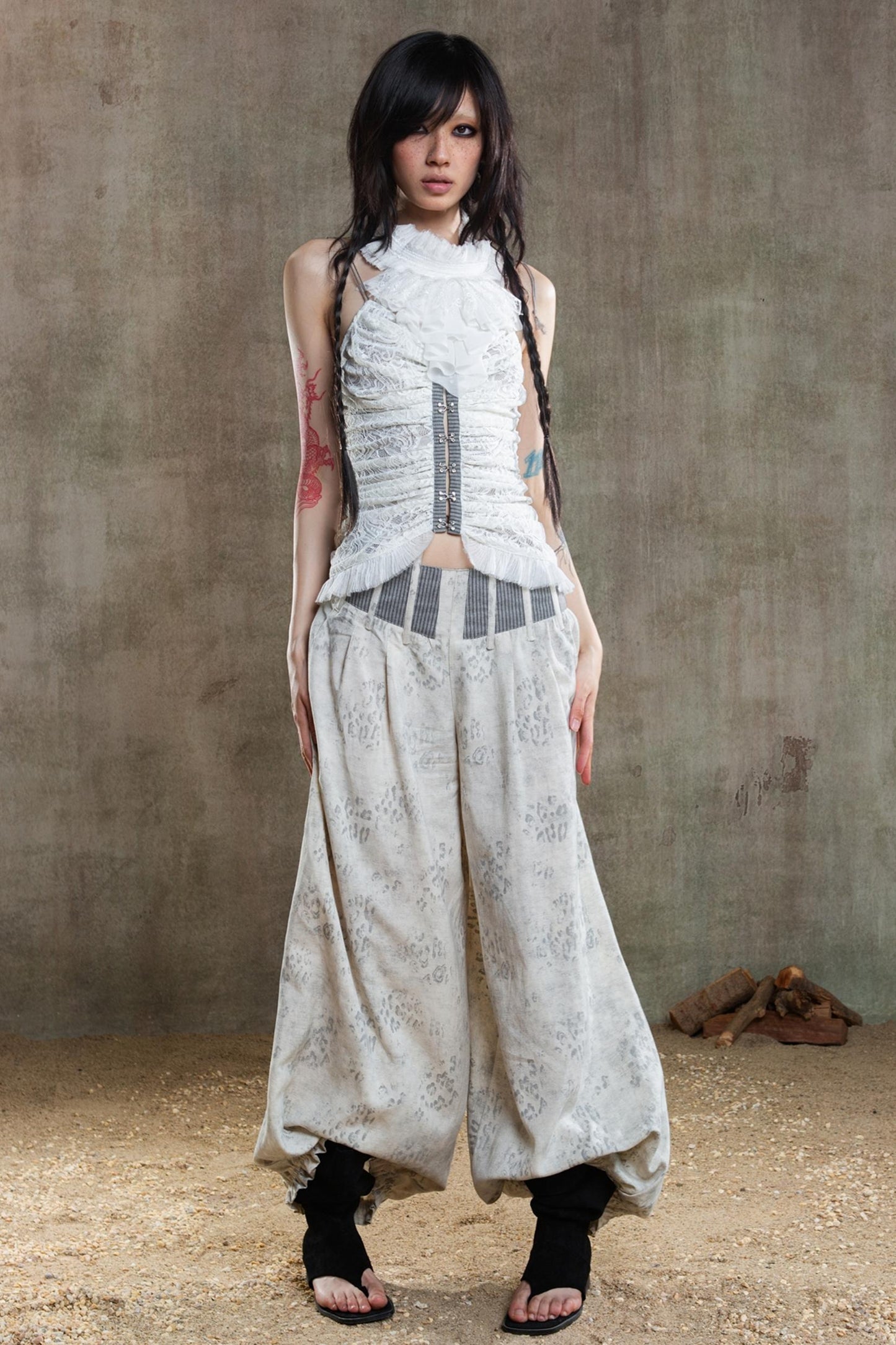 Retro Fishbone Pants