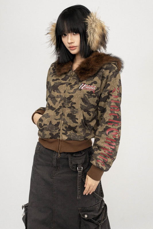 Vintage Camo Fleece Jacket