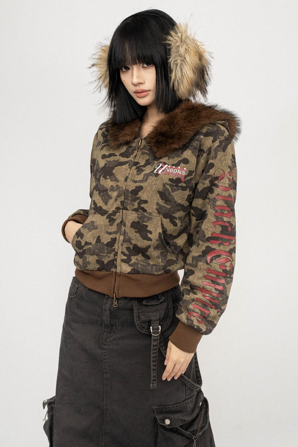 Vintage Camo Fleece Jacket