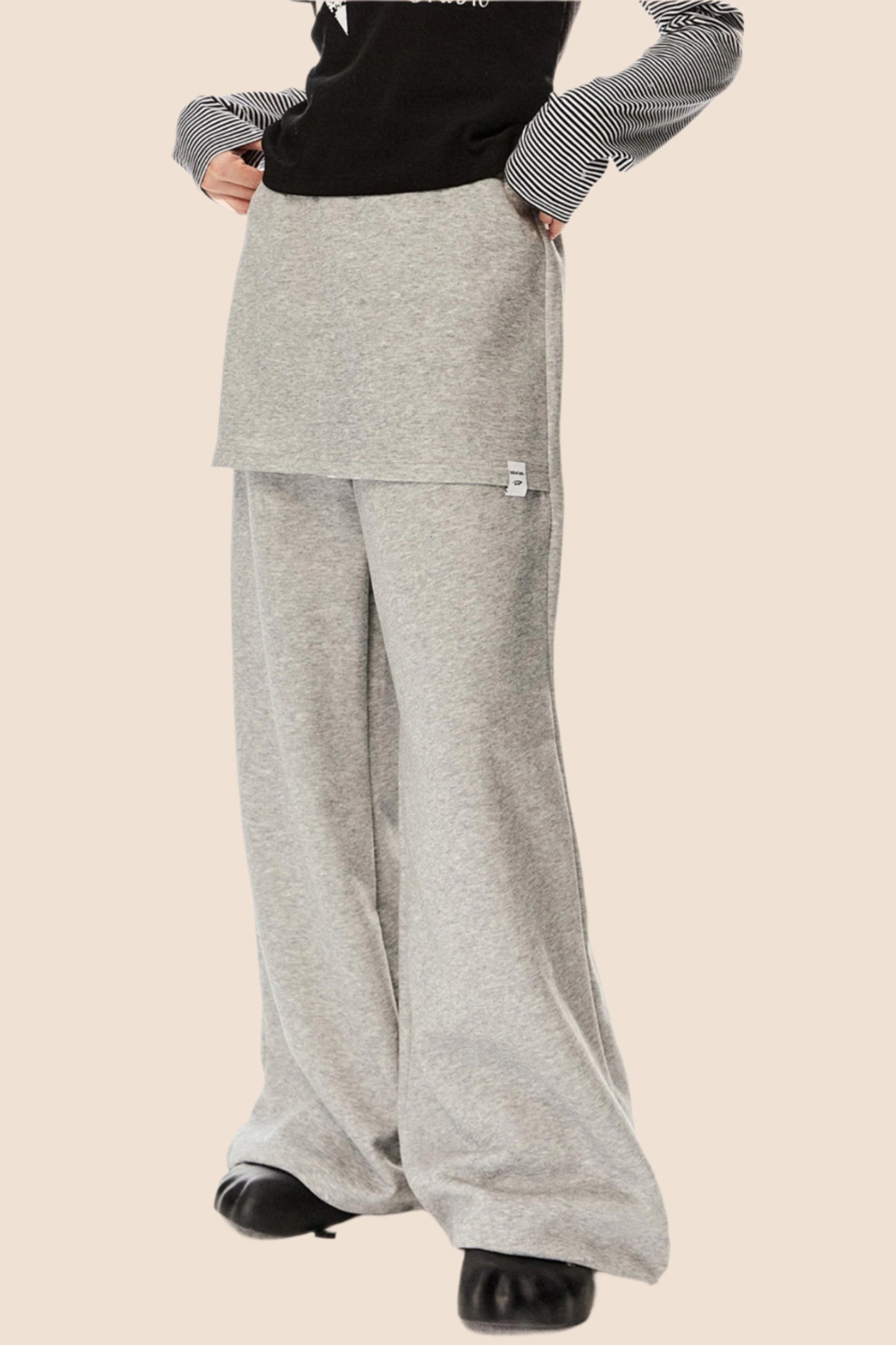 Fake Two-Piece Loose Sweatpants