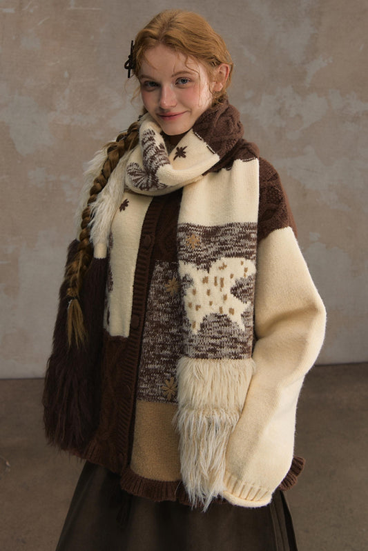 Wilderness Floral Jacquard Scarf