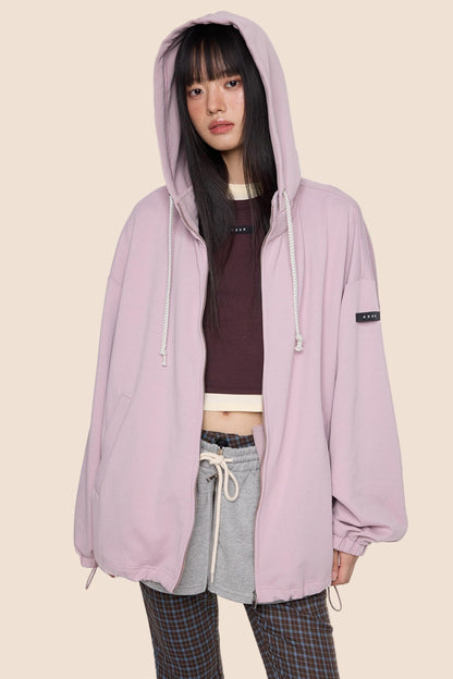Vintage Drawstring Hoodie Jacket