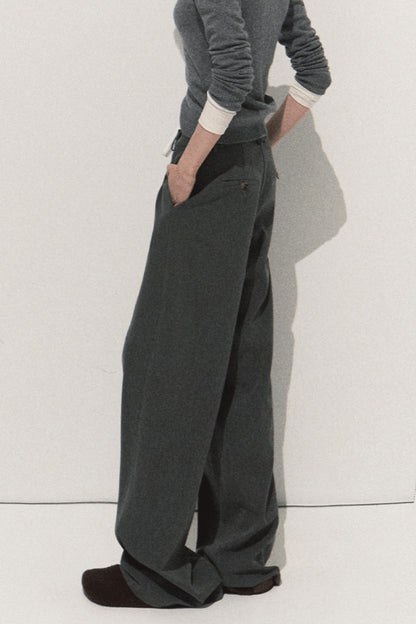 Linear Drape Slacks Pants