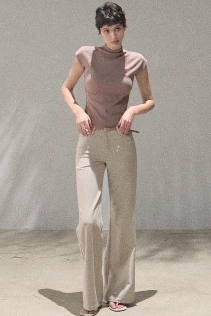Ensemble pantalon évasé drapé en lyocell