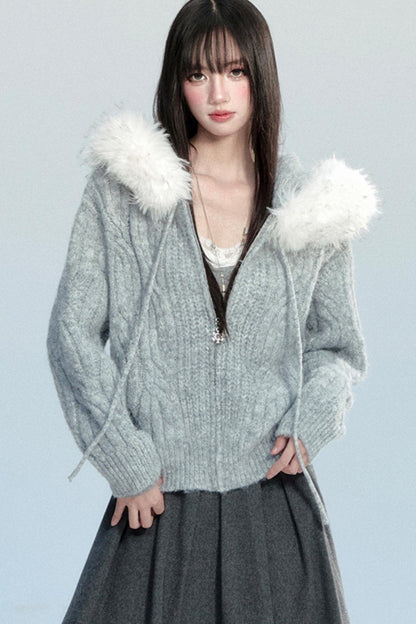 Alpaca Fur Blend Coat