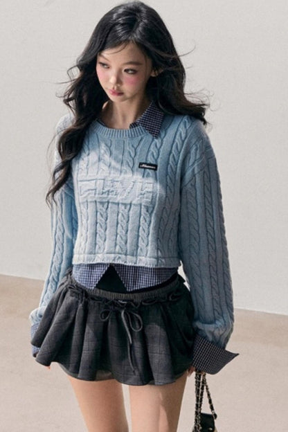 Hanging Blue Wool Sweater