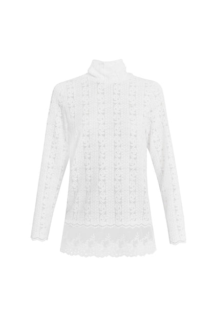 [10 31new] fragile shop white moonlight encounter knitted lace autumn and winter underwear base layer top