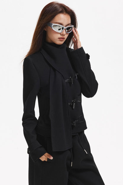 Retro Woolen Scarf Coat