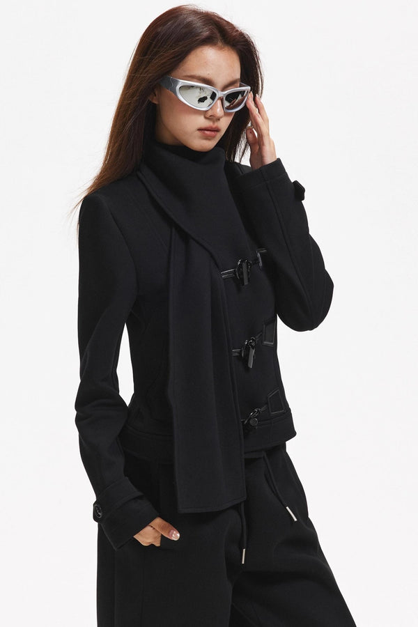 Retro Woolen Scarf Coat