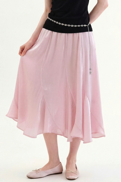 Romantic Fishtail Draped Skirt