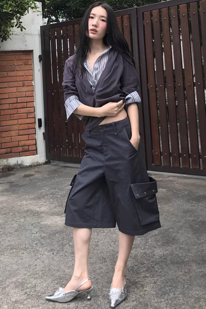 Two-Tone Workwear Shorts