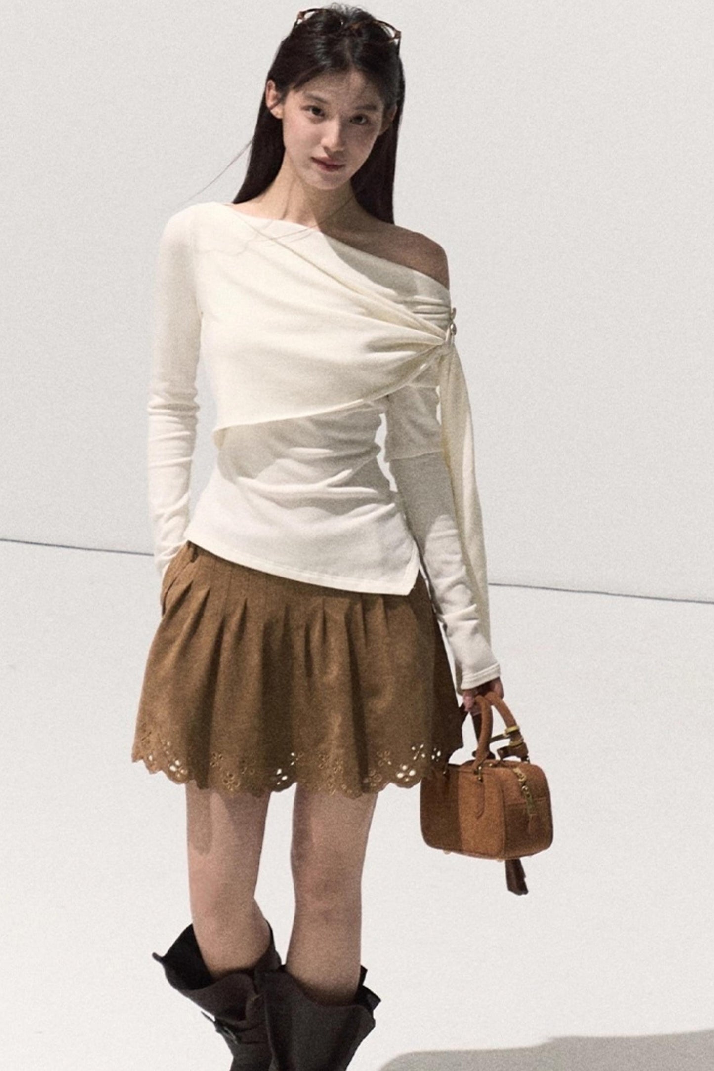 Wrap-Around Knit Sweater