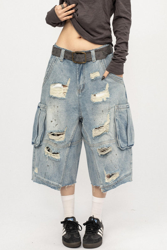 American Retro Ripped Jeans