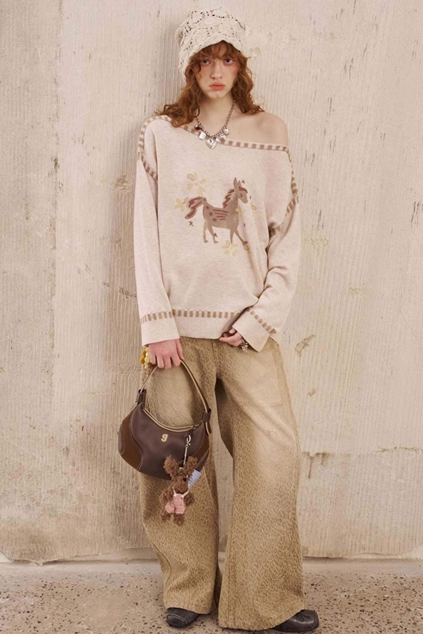 Leopard Split Wide Leg Pants