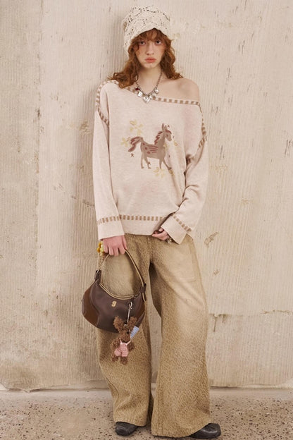 Leopard Split Wide Leg Pants