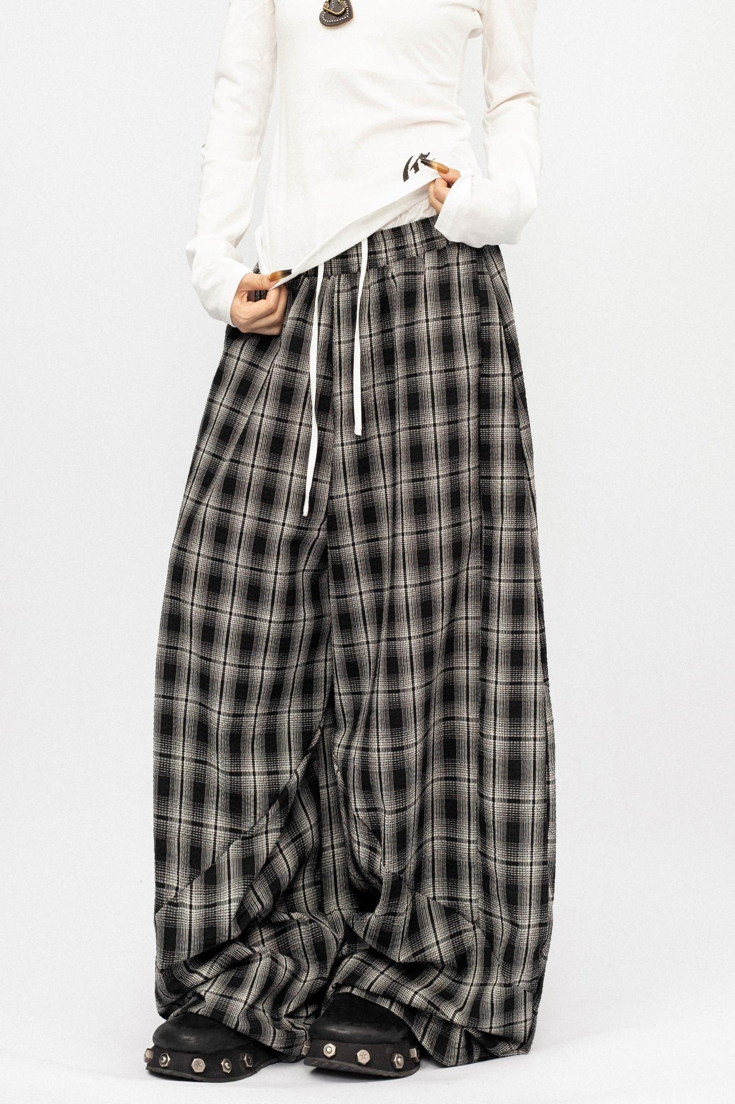 American Patchwork Wide Leg Pants