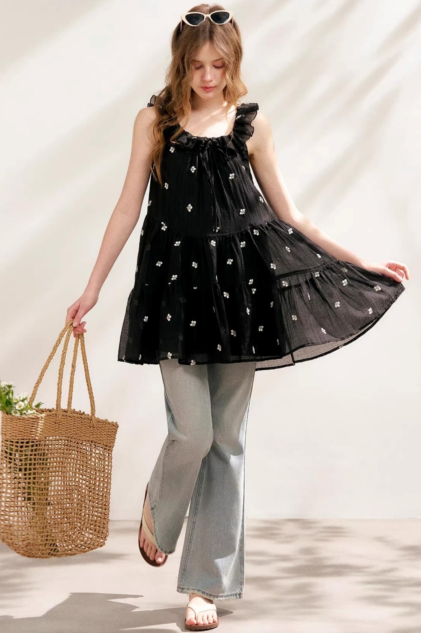 Ruffled A-Line Dress