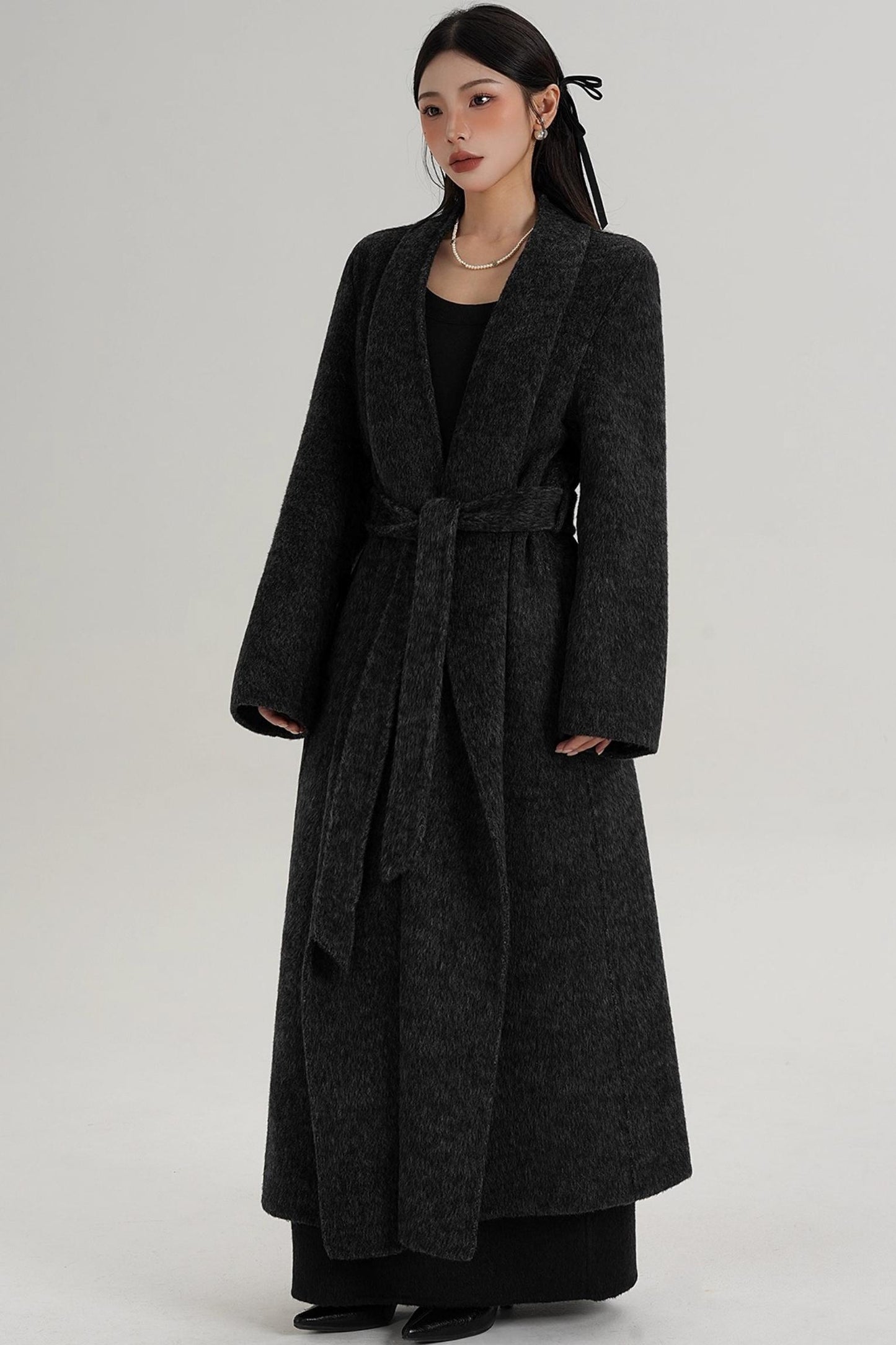 Elegant Double-Sided Long Wool Coat