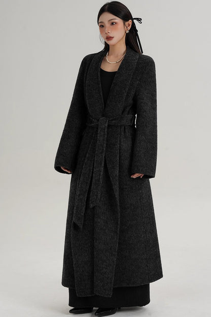 Elegant Double-Sided Long Wool Coat